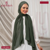 Long Plain Chiffon - Dark Olive